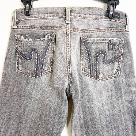 Citizens of Humanity Ash Gray Distressed Bootcut Jeans Y2K Womens Size 25 - Picture 10 of 12